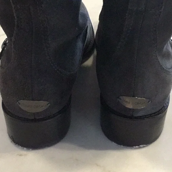 Jimmy Choo Gray Suede Heel Boots - Picture 6 of 16